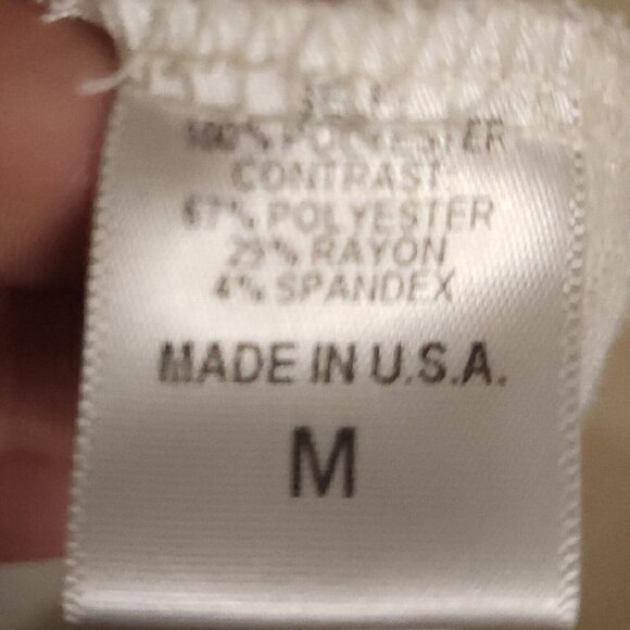 Wallpapher Womens Cropped Cream Short Sleeve Eyelash Sweater Medium - Picture 6 of 6